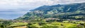 Panoramic Aerial View of Povoacao in Sao Miguel, Azores