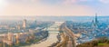 Panoramic aerial view of Rouen and Seine River.Normandy.France Royalty Free Stock Photo