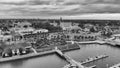 Panoramic aerial view of Saint Augustine at sunset, Florida - US Royalty Free Stock Photo