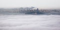 Panoramic Aerial View of San Francisco Bay Area from Grizzly Peak Summit in Berkeley Royalty Free Stock Photo