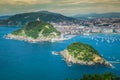 Panoramic aerial view of San Sebastian Donostia Spain Royalty Free Stock Photo