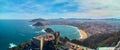 Panoramic aerial view of San Sebastian. Donostia Spain Royalty Free Stock Photo