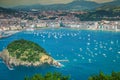 Panoramic aerial view of San Sebastian Donostia Spain Royalty Free Stock Photo