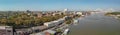 Panoramic aerial view of Savannah skyline on a beautiful day, Ge Royalty Free Stock Photo