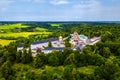 Panoramic aerial view of Savvino-Storozhevsky Monastery in Zvenigorod, Russia Royalty Free Stock Photo