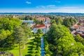 Panoramic aerial view of the town of Koprivnica in Podravina region in Croatia Royalty Free Stock Photo