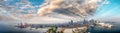 Panoramic aerial view of Vancouver skyline from Canada Place Royalty Free Stock Photo