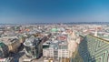 Panoramic aerial view of Vienna, austria, from south tower of st. stephen's cathedral timelapse Royalty Free Stock Photo