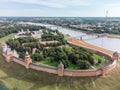 An ancient fortress. Novgorod Kremlin. Aerial view Royalty Free Stock Photo