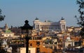 Panoramic aerial wonderful view of Rome with Altar of the Fatherland , Rome, Italy Royalty Free Stock Photo