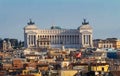 Panoramic aerial wonderful view of Rome with Altar of the Fatherland , Rome, Italy Royalty Free Stock Photo