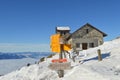 Panoramic alipne and snow view from Mount Rigi Kulm near Vitznau Switzerland Royalty Free Stock Photo