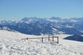 Panoramic alipne and snow view from Mount Rigi Kulm near Vitznau Switzerland Royalty Free Stock Photo