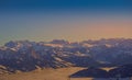 Panoramic alipne  and snow view from Mount Rigi Kulm near Vitznau Switzerland Royalty Free Stock Photo