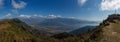 Panoramic of all annapurna range (himalaya) from sarangkot - Pokhara Nepal - Asia Royalty Free Stock Photo