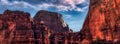 Panoramic American landscape view of Mountains and Canyon.