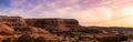 Panoramic American landscape view of Scenic red rock canyons