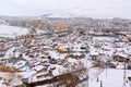 Panoramic Ankara view Altindag district from Ankara castle in winter time