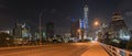 Panoramic Austin modern skylines and state capitol building at n