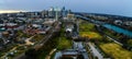 Panoramic Austin Texas Skyline View urban Industrial Grave Yard Royalty Free Stock Photo