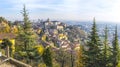 Panoramic autumn view of Bergamo Old Town, Italy Royalty Free Stock Photo