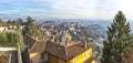 Panoramic autumn view of Bergamo Old Town, Italy Royalty Free Stock Photo