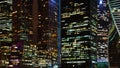 panoramic background with of illuminated towers