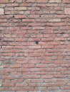 Panoramic background of wide old red brick wall texture. Home or office design backdrop Royalty Free Stock Photo