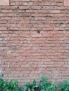 Panoramic background of wide old red brick wall texture. Home or office design backdrop Royalty Free Stock Photo