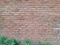 Panoramic background of wide old red brick wall texture. Home or office design backdrop Royalty Free Stock Photo