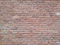 Panoramic background of wide old red brick wall texture. Home or office design backdrop Royalty Free Stock Photo