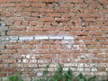 Panoramic background of wide old red brick wall texture. Home or office design backdrop Royalty Free Stock Photo