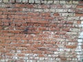 Panoramic background of wide old red brick wall texture. Home or office design backdrop Royalty Free Stock Photo