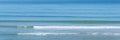 Panorama of the ocean with small waves