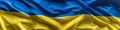 Panoramic banner of a Ukrainian flag