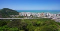 Panoramic banner view of Vitoria metropolitan region with Terceira Ponte Bridge, Espirito Santo, Brazil Royalty Free Stock Photo