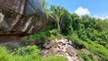 Panoramic beautiful deep forest waterfall in Thailand