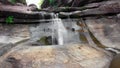 Panoramic beautiful deep forest waterfall in Thailand Royalty Free Stock Photo