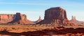 Panoramic of beautiful sunrise at iconic Monument Valley, Arizona Royalty Free Stock Photo