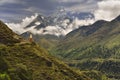 Panoramic beautiful view of mount Ama Dablam with beautiful sky