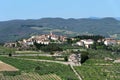 Panoramic beautiful view of Radda in Chianti province of Siena, Tuscany, Italy. Royalty Free Stock Photo
