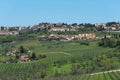 Panoramic beautiful view of residential areas Radda in Chianti province of Siena, Tuscany, Italy. Royalty Free Stock Photo