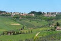 Panoramic beautiful view of residential areas Radda in Chianti province of Siena, Tuscany, Italy. Royalty Free Stock Photo