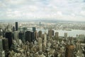 Panoramic Bird Eye View Of Midtown Manhattan And New Jersey Royalty Free Stock Photo