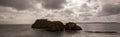 Panoramic bird eye view of St Catherine`s island, Royalty Free Stock Photo