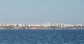 Panoramic bird view of Antalya and Mediterranean seacoast and beach, Antalya, Turkey Royalty Free Stock Photo