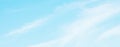 Panoramic Blue sky background with soft white clouds Royalty Free Stock Photo