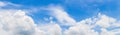 Panoramic blue sky and cloud summertime beautiful background Royalty Free Stock Photo