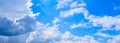 Panoramic blue sky clouds. and rain cloud of in summer time beautiful background Royalty Free Stock Photo