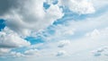 Panoramic Blue Sky with light clouds banner background Royalty Free Stock Photo